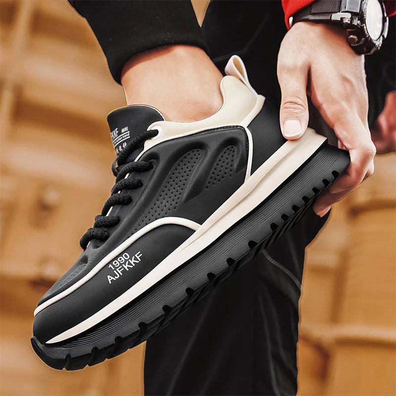 Модные мужские кроссовки Мужские кроссовки Обувь для мужчин Спорт и отдых Толстая подошва Мягкие и удобные Скейтборд Мода Круглый носок