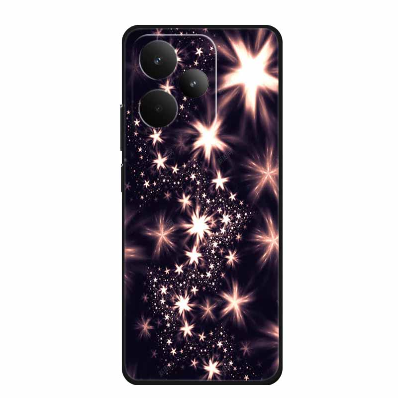 Черный силиконовый чехол для телефона Realme P4 Pro Мультяшный кот Мягкий ТПУ Чехол-накладка на заднюю панель Realme P4 Pro Чехол RealmeP4 Pro