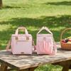 Insulation Lunch Bag, Leakproof Portable Cooler Tote Bag, Large Capacity Lunch Bag with Crossbody Strap, Portable Picnic Lunchbox for Outdoor Parties