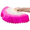 Hot Sell Dancer Practice Long Imitation Rayon Silk Fans Belly Dancing Fan Long Silk Fans Silk Fans