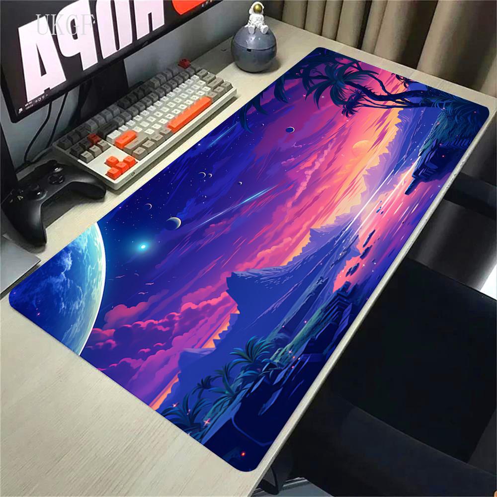 900x400 HD Print Rubber Mouse Pad Landscape Mountain Sunset Cartoon Mouse Pad XXL Extended Mouse Pad Pc Computer Non-slip Carpet
