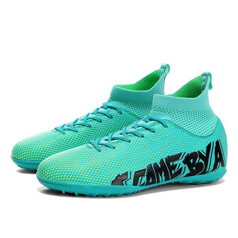 Футбольные бутсы 31-48 Мужские высокие футбольные бутсы Резиновые молодежные кроссовки с короткими ногтями Футбольная тренировочная обувь Арт-макияж Газон Детские футбольные бутсы