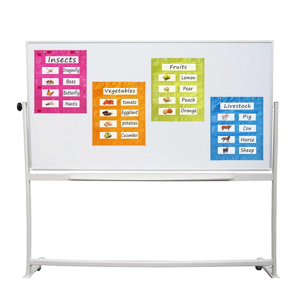 Magnetic Classroom Pocket Chart for Whiteboard Magnetic Pocket Chart for Daily Schedule Activity Class Demonstrations