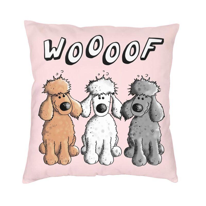 Роскошный чехол для подушки с изображением пуделя 50*50 см, полиэстер, наволочка для любовника собак, постельные принадлежности, диван, наволочка