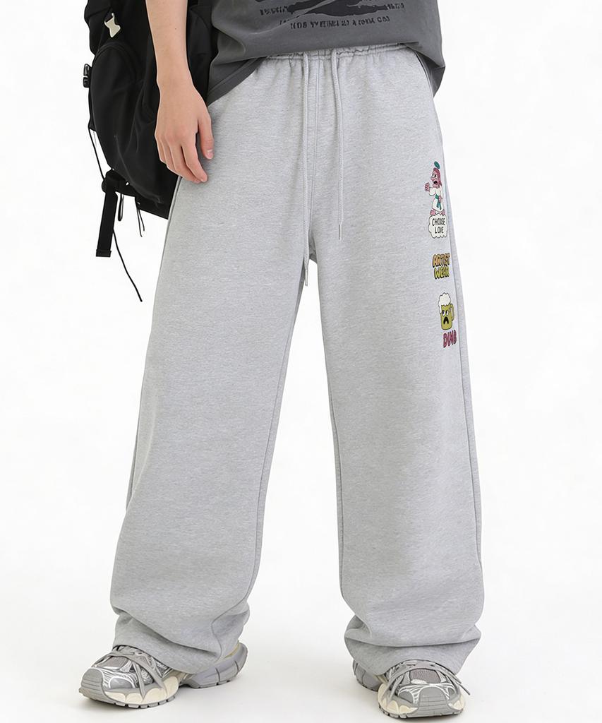 ARTISTWEAR [Atw] Брюки Lovechus Широкие с Эластичным Поясом - 2 Цвета