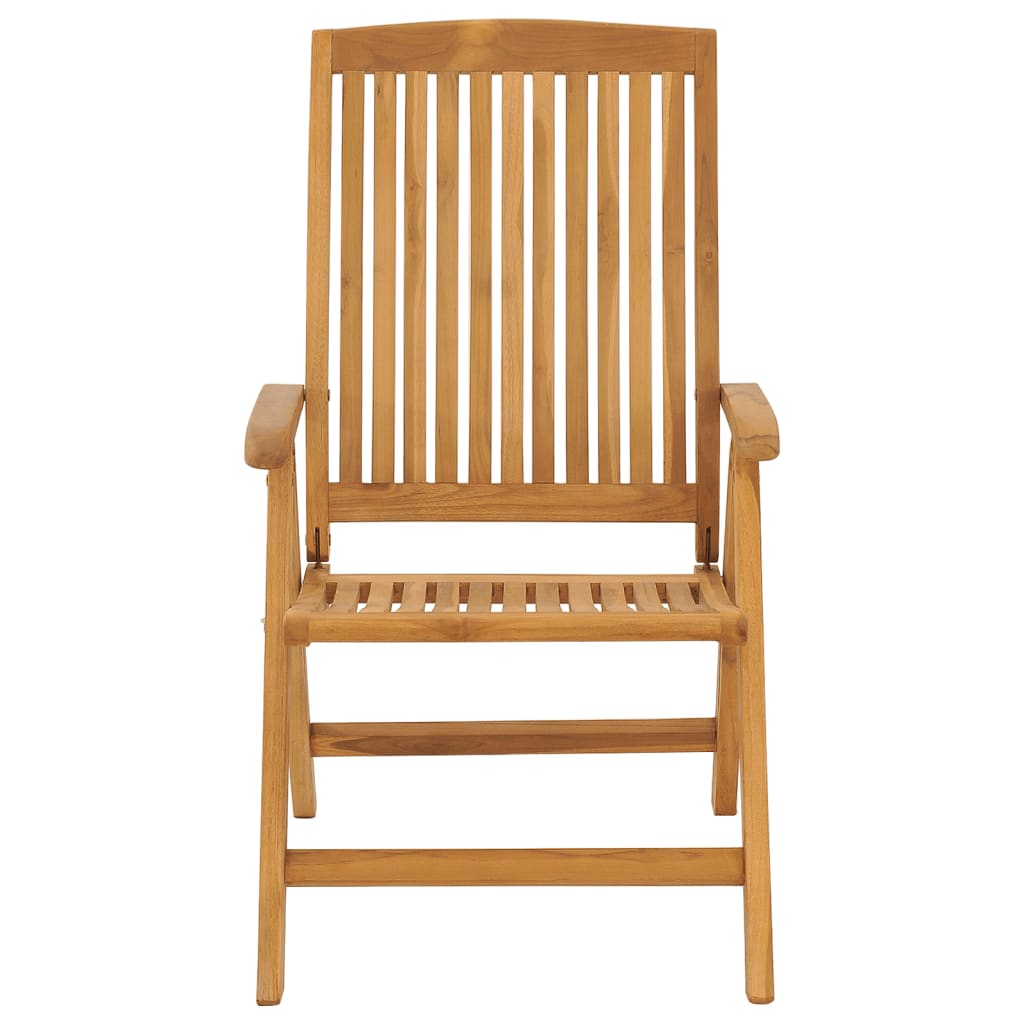 Garden Chairs 2 pcs Adjustable Solid Teak Wood