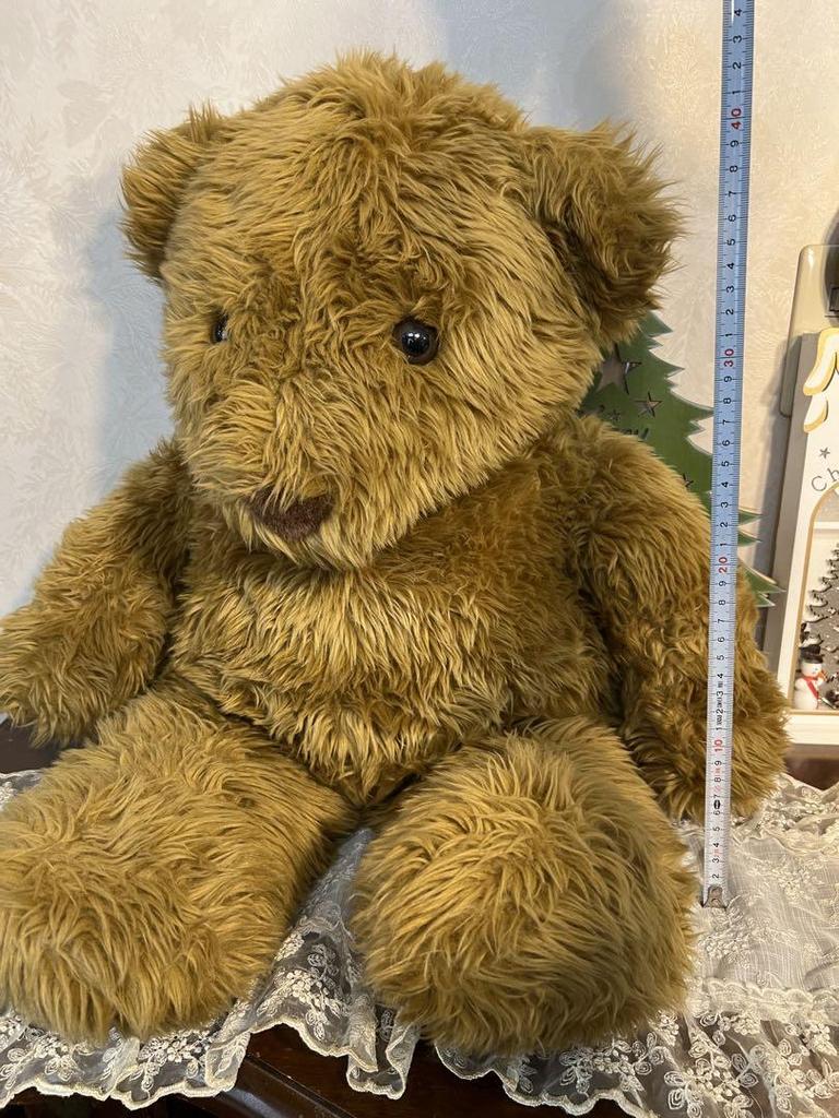 [Б/У] Большой коричневый плюшевый мишка, плюшевая игрушка от Sanei, рождественский подарок