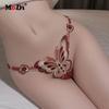 Erotic G-string Open Crotch Panties Sexy Butterfly Underwear String Embroidery Thong
