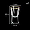 Luxury Crystal Glass Vodka Glass Sake Shochu Glass Bar Liqueur Gold Foil Glass Tea Cup High-end Gifts Hard Liquor Cups