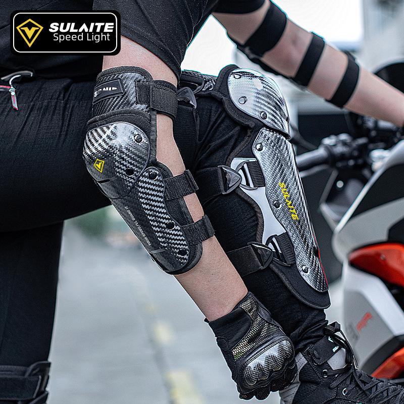 Breathable Summer Motorcycle Knee & Elbow Pads - Hard Shell Protective Gear for Cycling & Outdoor Travel