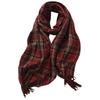 180*68cm Imitation Cashmere Scarf Vintage Plaid Printed Mujer Foulard Blanket  Autumn Winter Warm