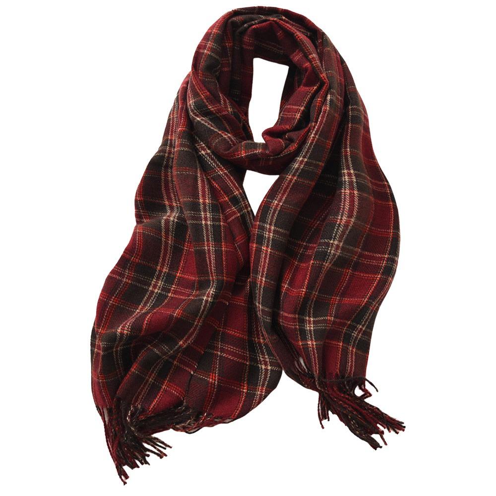 180*68cm Imitation Cashmere Scarf Vintage Plaid Printed Mujer Foulard Blanket Autumn Winter Warm
