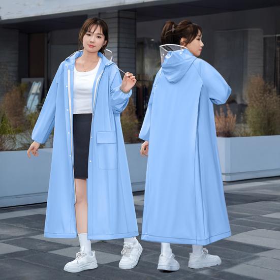 Yousheng Дождевик с капюшоном Водонепроницаемый ЕВА Застежка на пуговицах и молнии Многоразовый Взрослый Ультралегкий Ветрозащитный Плотный Портативный Для Путешествий На Открытом Воздухе Дождевая Куртка Пончо