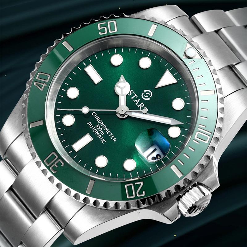 Start Мужские часы для дайвинга, официальные аутентичные металлические мужские часы, светящиеся водонепроницаемые автоматические механические часы с функцией даты