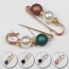 1PC Exquisite Cardigan Clip Pearl Brooch Jewelry Gift Rhinestone Suit Pin Fashion Women Accessories