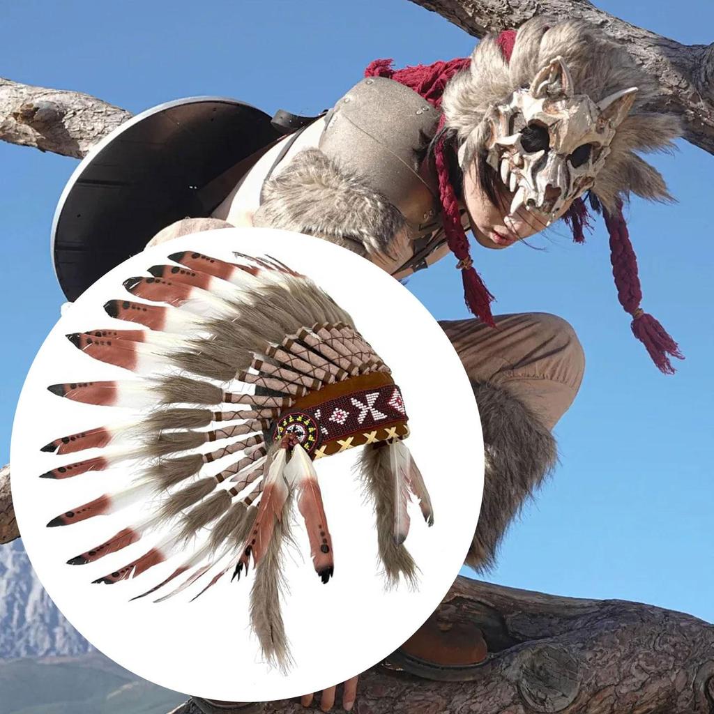 Вождь индейский головной убор головной убор для фестиваля маскарадный костюм карнавал танцевальное шоу