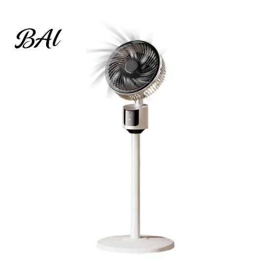 Wide Angle Blade Fan Mini Floor Fan, Portable USB Air Circulation for Home Office, 3 Strong Airflow Speed Quiet Stand with 5m Airflow, Oscillating