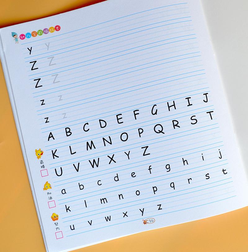 26 ABC English 3-6 Kids Preschool Letter Copybook Drawing Baby Toy Hand Writing English Educational Toys For Children Preschool