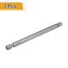 uxcell H5.5 Hex Bits, 5.5mm, 3-Piece Set, Hex Shank, Single-Head, Magnetic, for Electric Screwdrivers, 100mm Long, S2 Steel, for Electrical Constructi