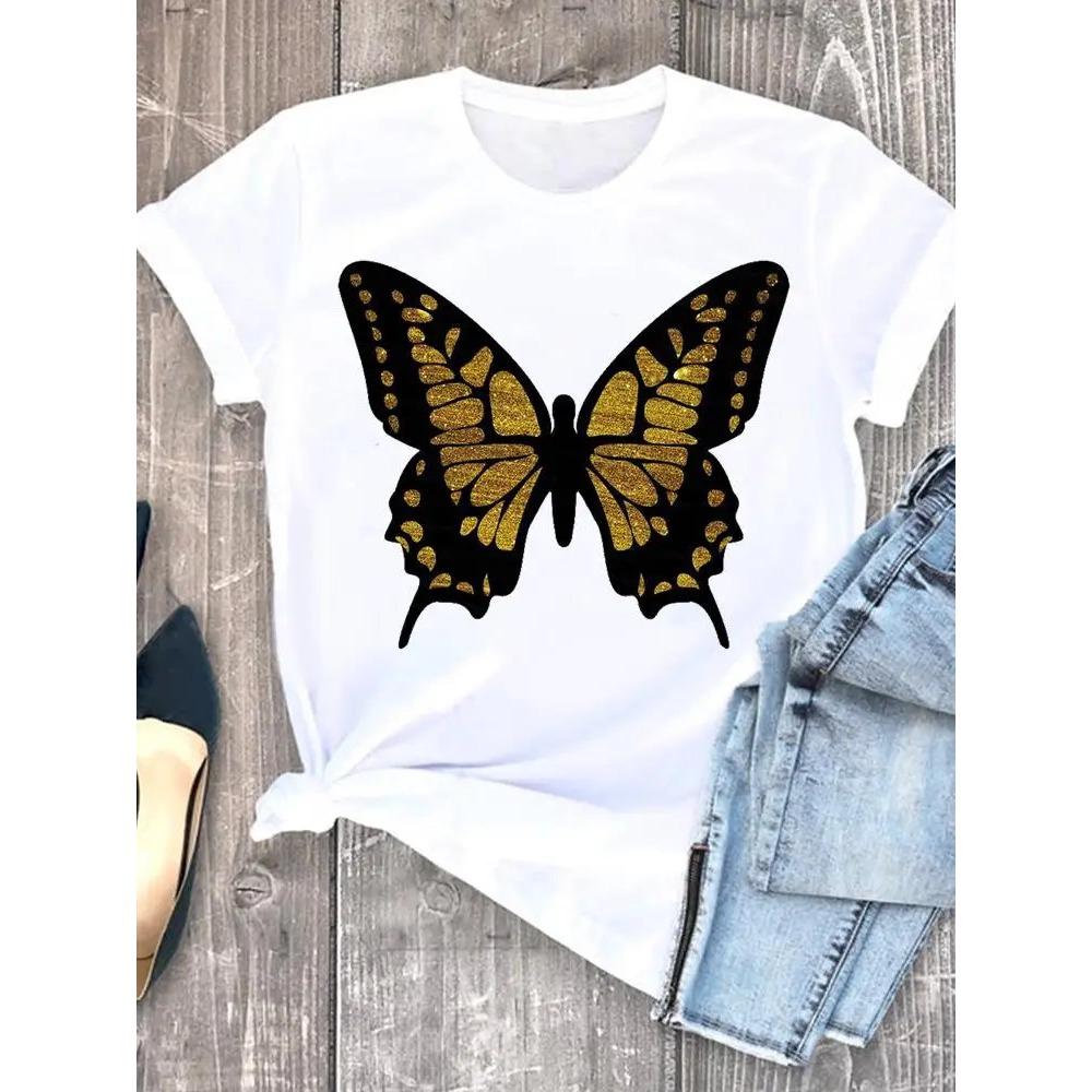 Леопардовый узор с сердечком для женщин, летняя милая модная футболка для девочек, повседневная футболка с коротким рукавом, милая женская футболка, одежда