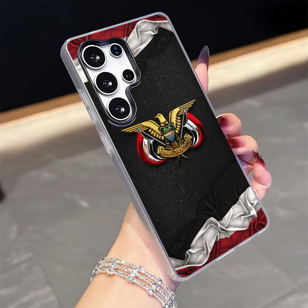 Крутой чехол для телефона с флагом Египта для Samsung S26 S25 S24 S23 S22 S21 FE Plus Ultra Черный 2-в-1 Желейный силиконовый чехол