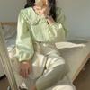 2024 Spring Fresh Doll Collar Loose Fit Long Sleeve Shirt for Women