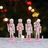 4 шт. Фигурки Щелкунчика, рождественские украшения, коллекционные деревянные для дома