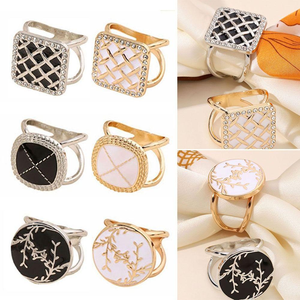 Сплав Пряжка для шарфа Черный/Белый Фиксирующая пряжка для шали Высококачественные булавки для шарфа