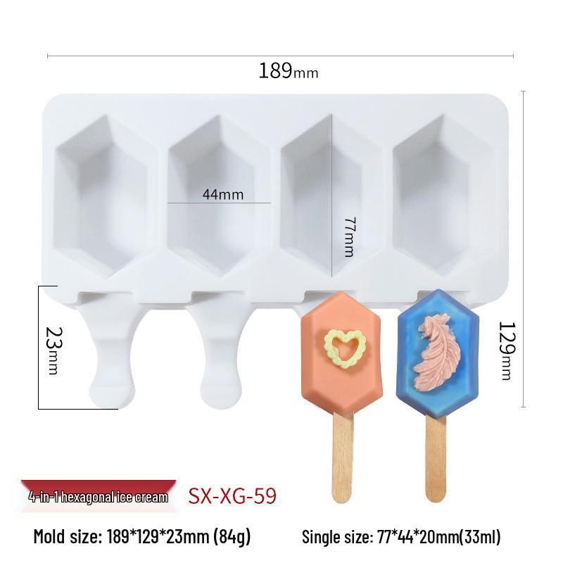 Силиконовая форма для мороженого Sanxin для домашнего детского эскимо, рождественских пирогов и шоколадных фруктов