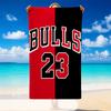 Быстросохнущее пляжное полотенце с узором Chicago Bulls, легкое впитывающее полотенце для бассейна, пляжа, отпуска