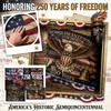 Юбилейный флаг США 250 лет 60x90см 1776-2026 Печатный полиэстер Патриотическое знамя с изображением орла и фейерверков для размещения в помещении и на улице