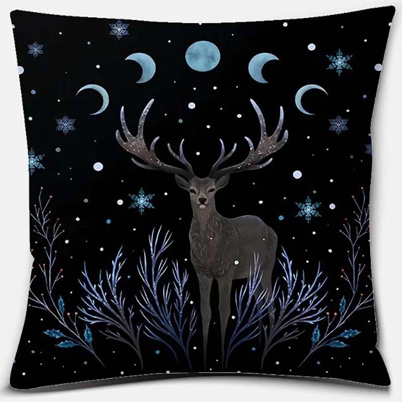 Moon and Star Pattern Pillowcase Office Living Room Home Pillowcase Car Ornaments