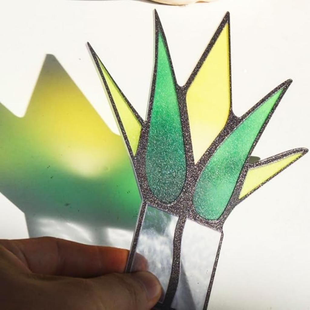 Cactus Decor Stained Glass Sun Catcher Succulent Plant Agave Cacti Suncatcher Desk Countertops Windowsill Shelf Christmas Decor Plant Lovers