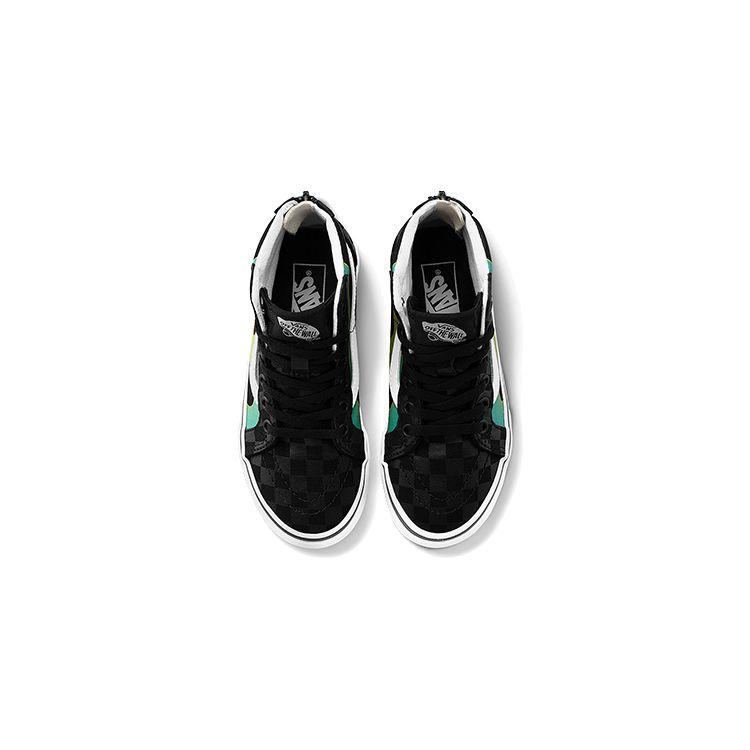 Vans Sk8 Zip High Top Kids Skate Shoes Flame Black Kids Sneakers VN0A4BUXESY