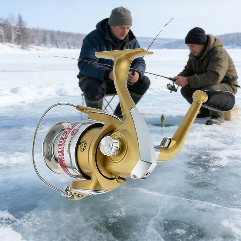 Рыболовная катушка Yumoshi с металлической шпулей и полностью металлическим механизмом для морской и пресноводной рыбалки