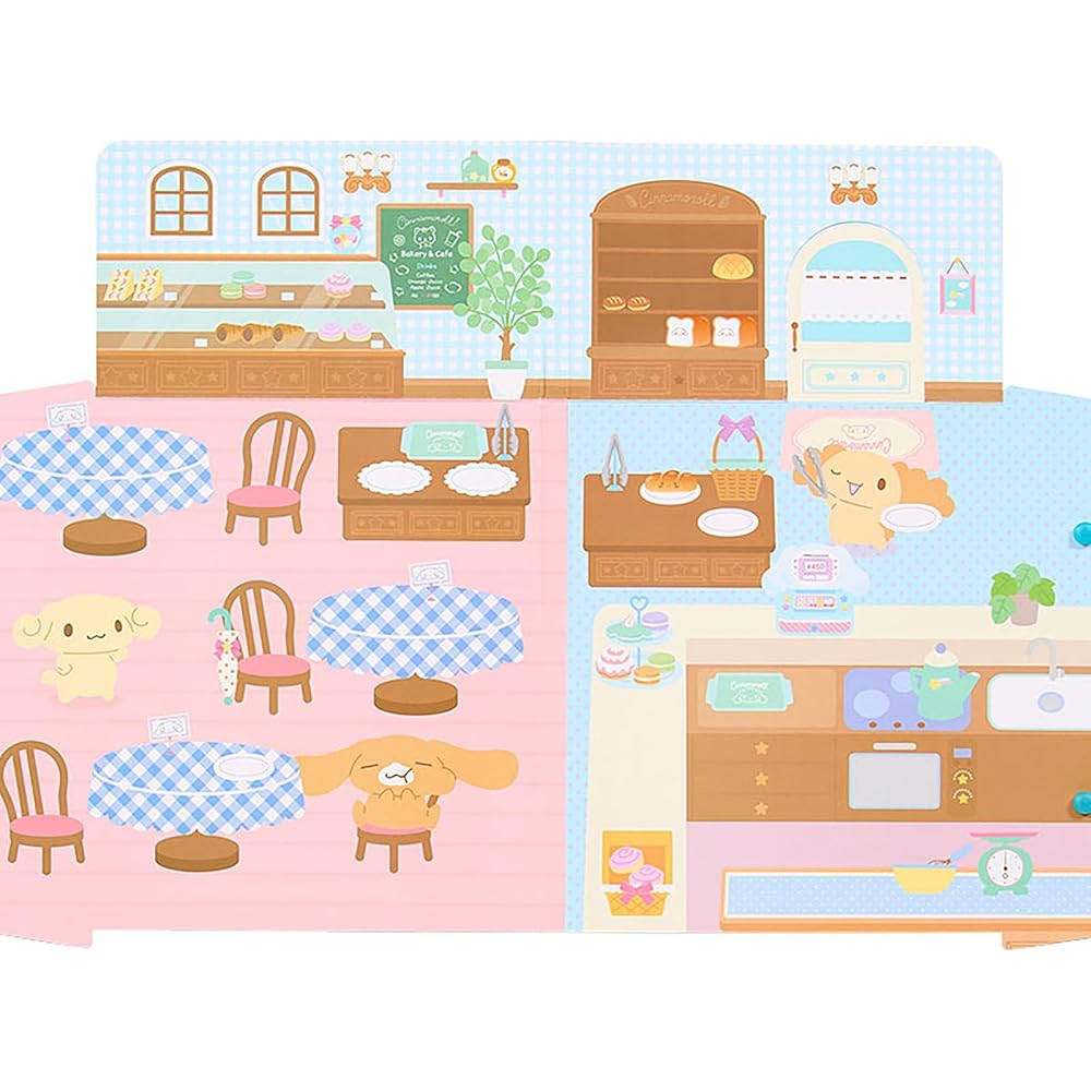 Sanrio Киннаморолл Игровой Набор Наклеек ПВХ Наклейки и Бумажная Основа Игрушка для Детей от 3 Лет