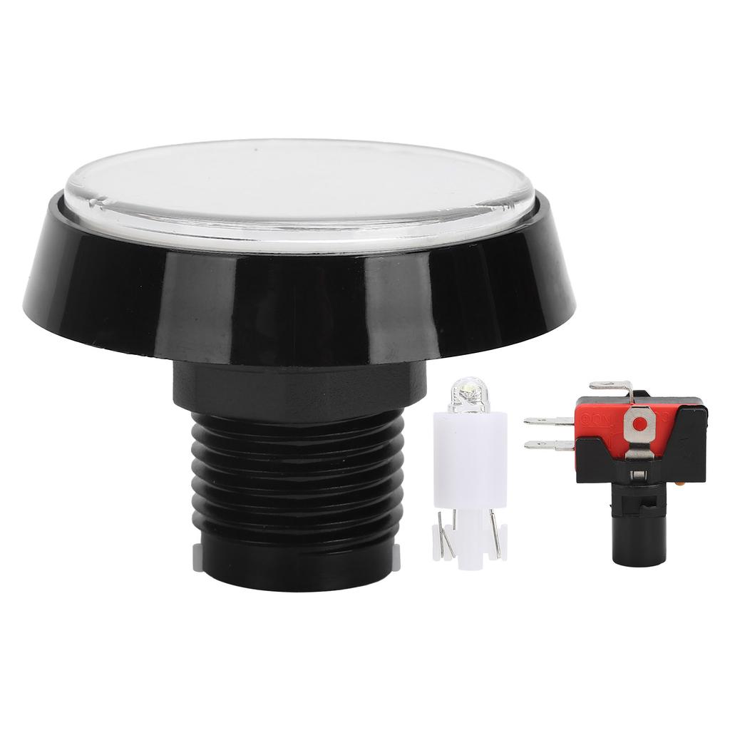 60mm Big Round Flat Button with LED Light 3?Foot Switch for Crane Machine Game ConsoleGreen