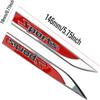 2Pcs Red 3D Metal Sports Logo Emblem Badge 5.75*0.71inch Blade Side Metal Sticker  Car