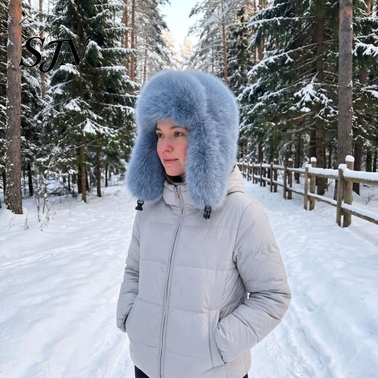 Уютная спортивная кепка для улицы, меховая шапка-ушанка, пушистая зимняя шапка с ушками, ветрозащитная ушанка с флисовой подкладкой для женщин, для холодной погоды, для езды на велосипеде