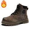 Fashion Men's Boots 2025 The Latest Leisure Comfortable Spring Summer Autumn Winter Leather Rhubarb Tough Man Wind Help Men's Shoes