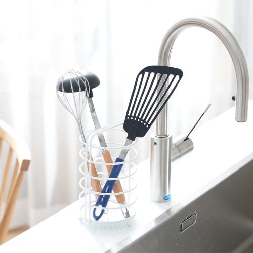 Подставка для кухонных инструментов Pearl Metal, Белая, Высота 18,5 см, Кухня Bran, HB-4445