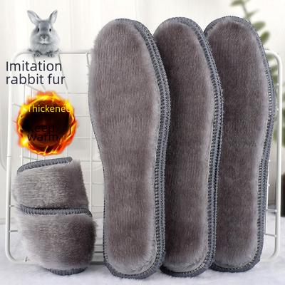 Зимние толстые теплые плюшевые стельки с флисовой подкладкой для мужчин и женщин, дышащие, устойчивые к холоду, дезодорирующие грелки для ног