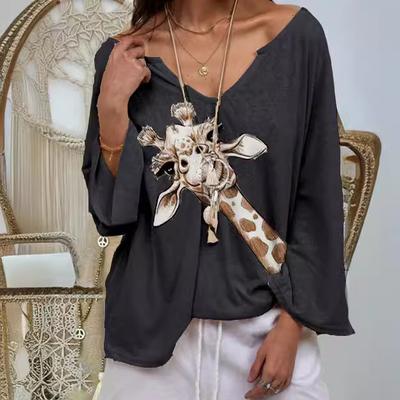 Женская футболка с короткими рукавами, осенняя, с принтом, новая версия, повседневная и универсальная