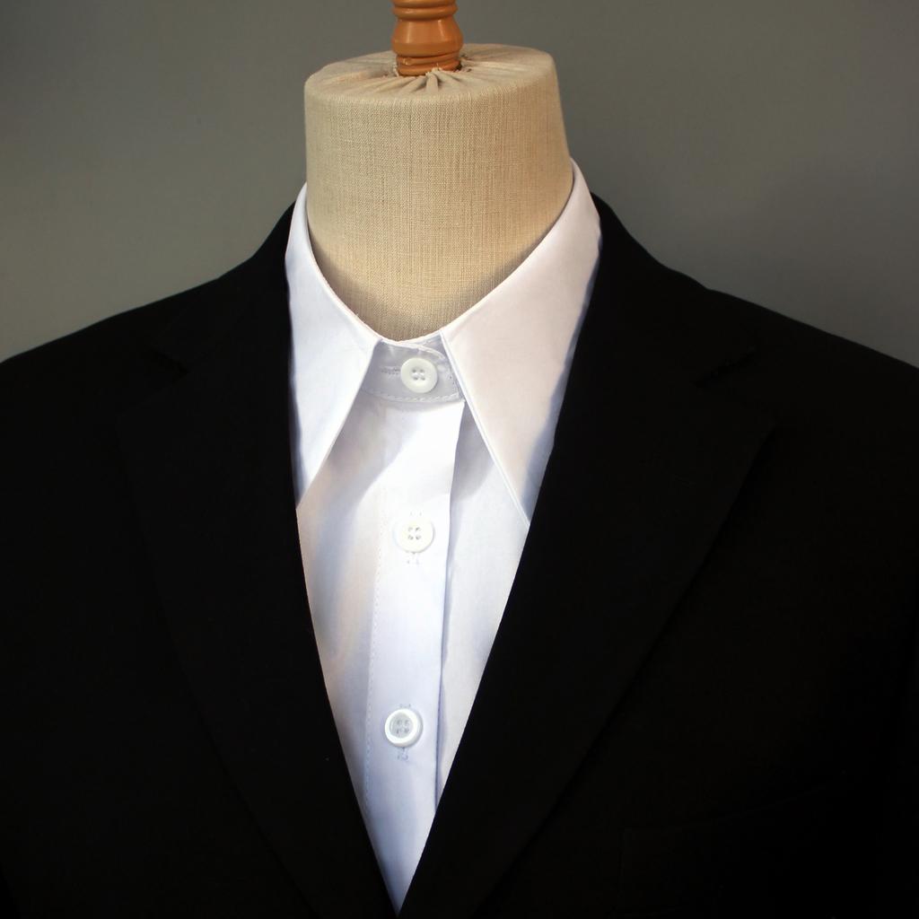 1 Unisex Cotton-Blend Big Lapel Detachable Shirt-Style Collar – New Professional Design, All-Season Layering Accessory