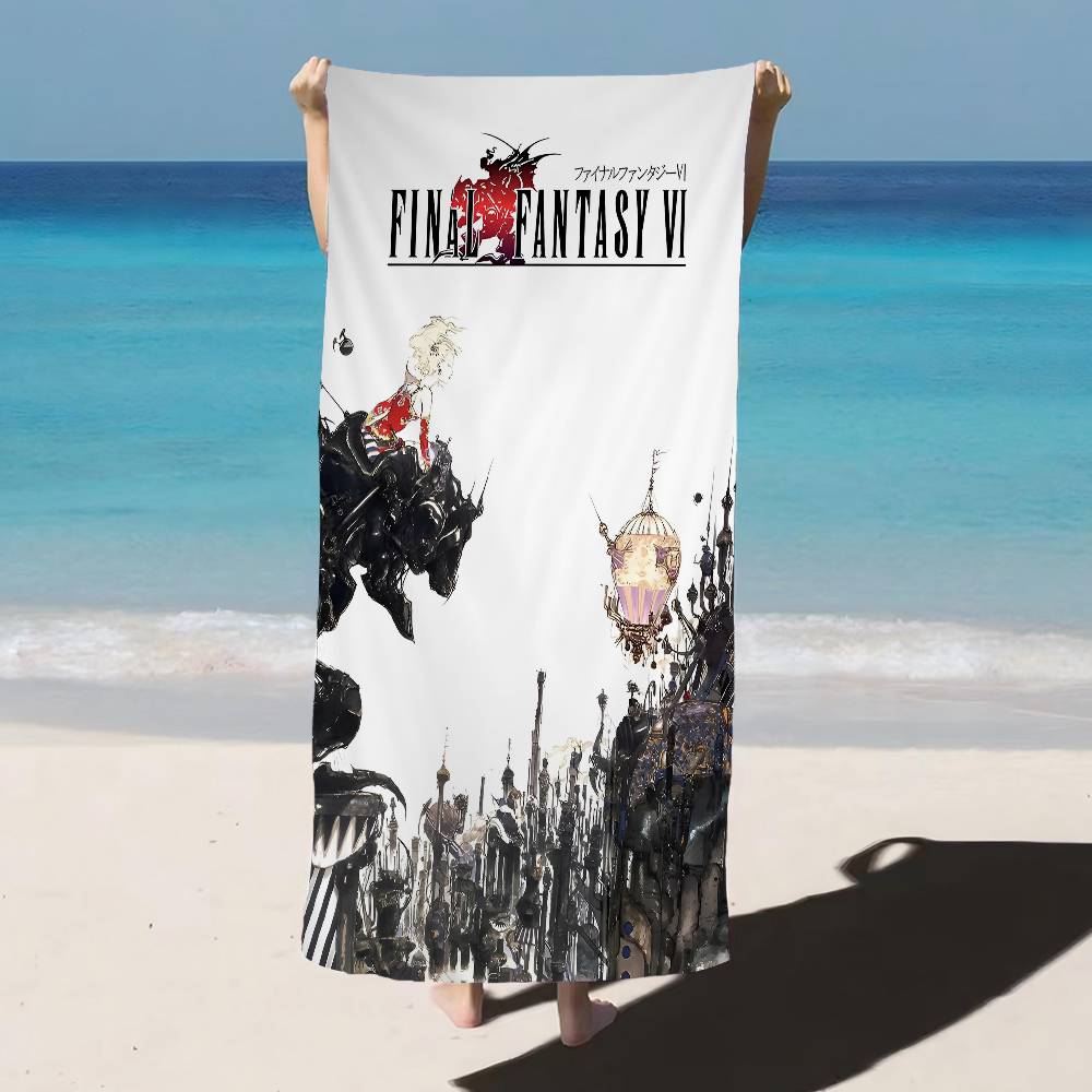 F-Final F-Fantasy Аниме Полотенце для ванны Микрофибра Мягкое Впитывающее Дышащее Для Девочки Детей Декоративное Мультяшное Пляжное Полотенце