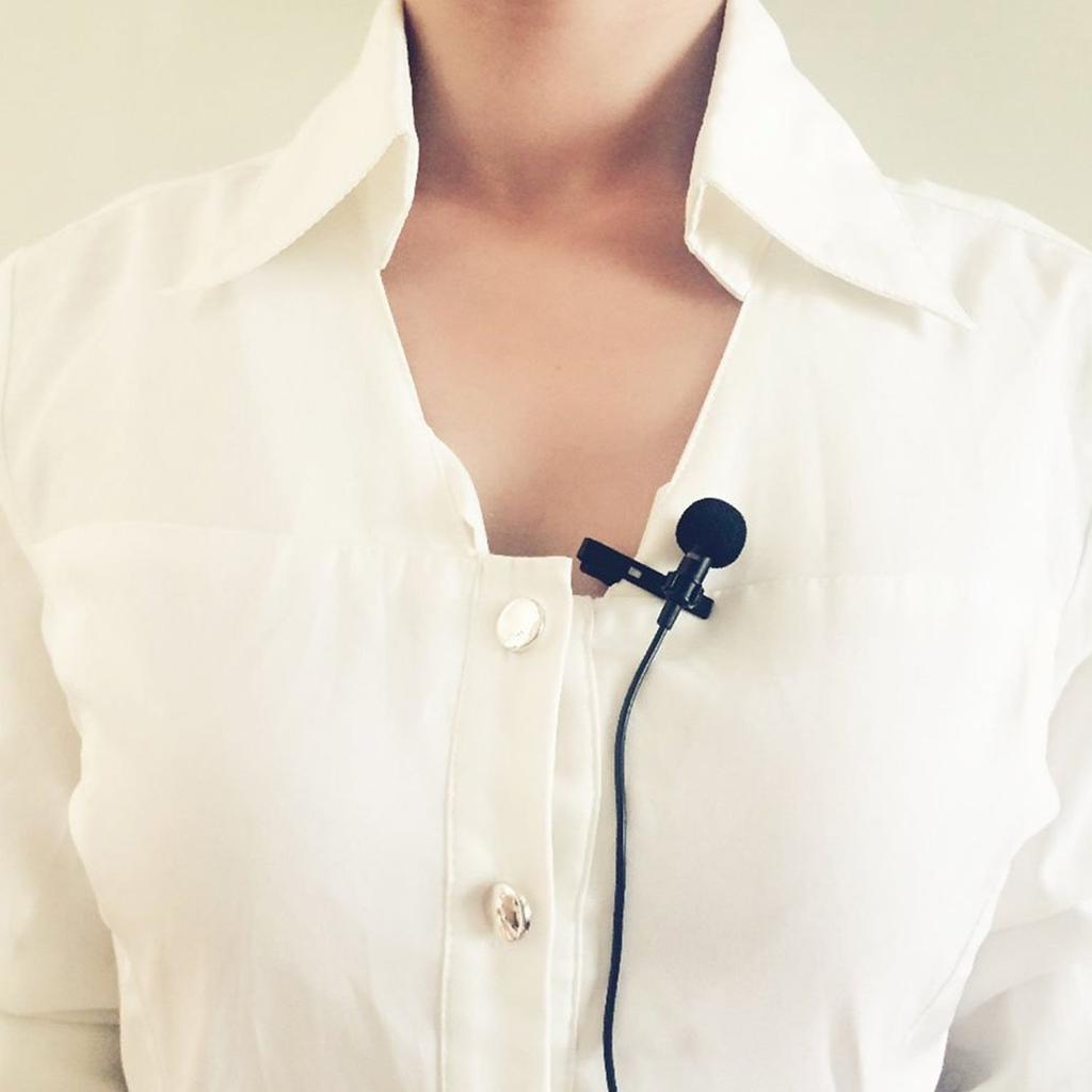 High Performance Mini Clip Condenser Recording Compatible with Smartphones and Clip and Other Also Compatible with Black Microphone, Microphone,