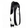Ashiro Mina Cosplay Wig Anime Long Black With Ponytail Heat Resistant Synthetic Hair Halloween Role Play Wigs + Wig Cap