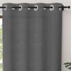 Pure Cotton Eyelet Curtain 135x250 Cm PANAMA Gray, by Soleil d'Ocre