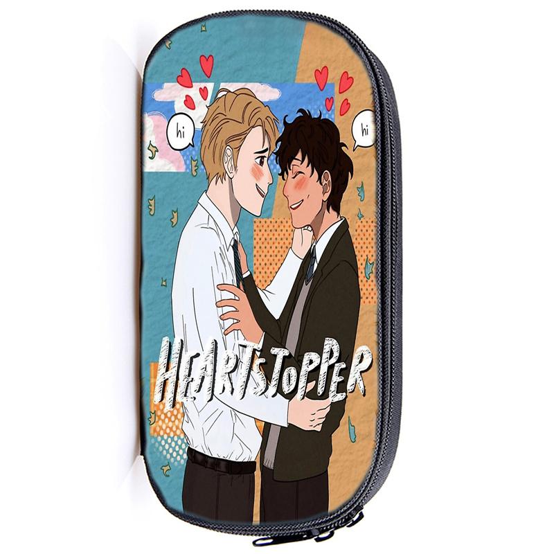 Heartstopper Канцелярские принадлежности Сумка-карандаш Ник и Чарли Студенческий экзамен Специальный нейлоновый чехол для ручки ЛГБТ-сумка унисекс Школьные принадлежности
