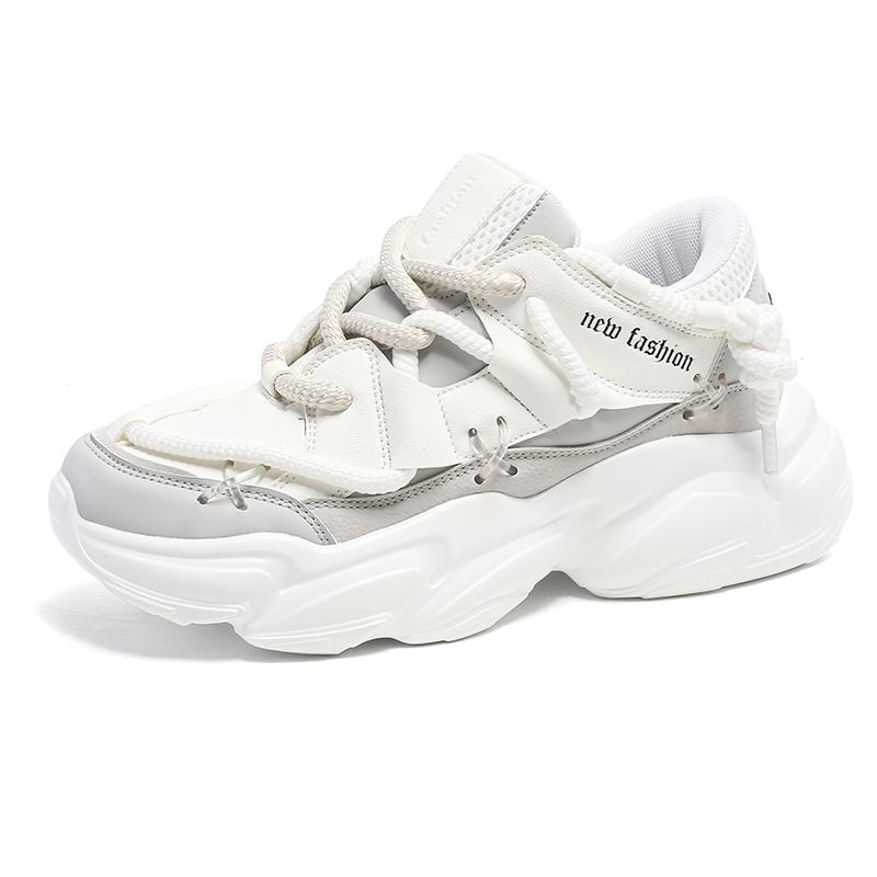 2024 Мода Скейтборд Хлебные Туфли Кроссовки на Платформе для Мужчин Женщин Меньшинство Национальный Тренд Спортивная Обувь Ins Ветер Папины Кроссовки